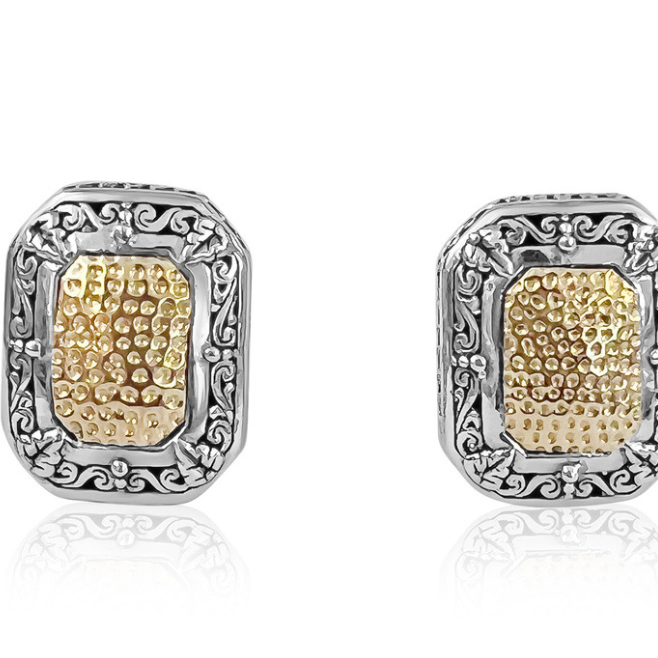 Gold Rectangle Earring