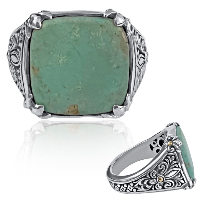 Men's Knight Ring - Turquoise