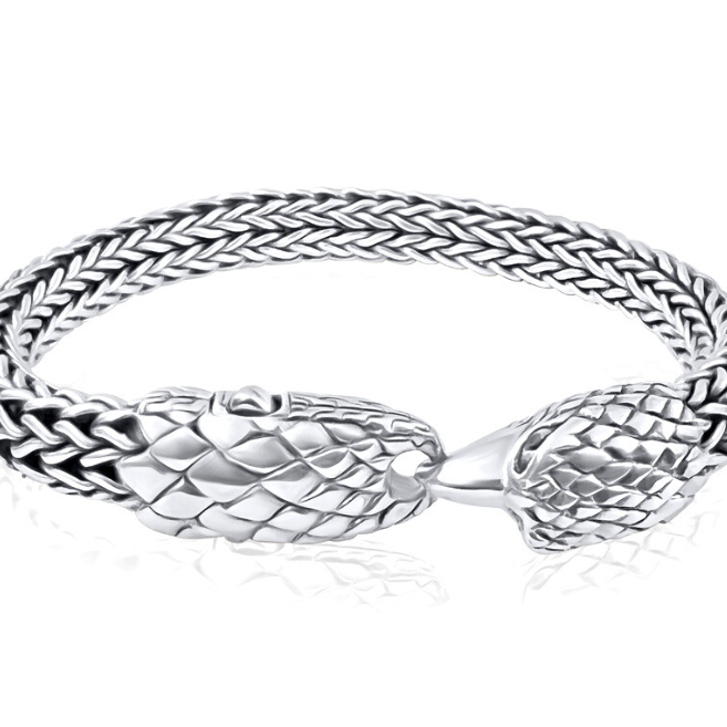 Men's Red Eye Eagle Bracelet - Garnet