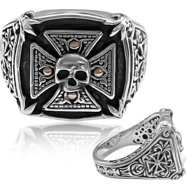 Men's Tribal Skull Ring