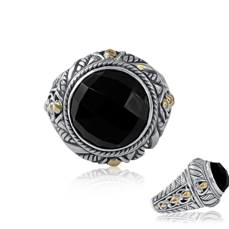 Teardrop Ring - Onyx
