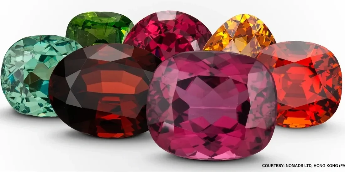 Garnet multi color gems