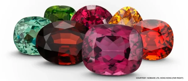 Garnet multi color gems
